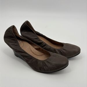 Brian James | leather Brown Women's wedge Shoes | size 9